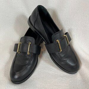 Tibi high end loafer leather bow shoes made in Italy EU Size38 US Size7.5